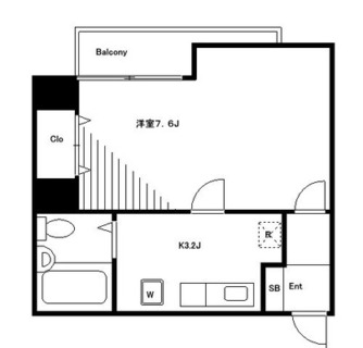 東京都豊島区北大塚３丁目 賃貸マンション 1K