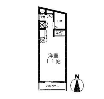 東京都北区中里３丁目 賃貸マンション 1R